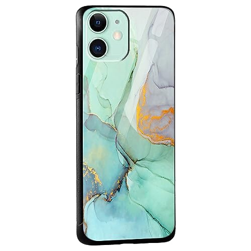 Image of COLORflow Back Cover Compatible with iPhone 11 | Green Marble | Shockproof TPU Bumper Cover with Camera Protection Back Cover Compatible with iPhone 11
