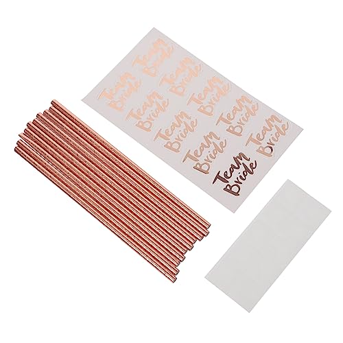 Ipetboom 20 pcs pitillos de papel dorados