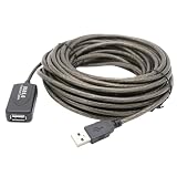 CLXDKLKEQ 1pcs USB 2.0 Extension Cable High Speed Active Repeater Male to Female Extension Cord Wire USB Adapter(5 Meter)