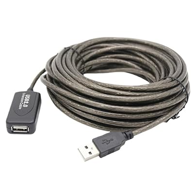 CLXDKLKEQ 1pcs USB 2.0 Extension Cable High Speed Active Repeater Male to Female Extension Cord Wire USB Adapter(5 Meter)