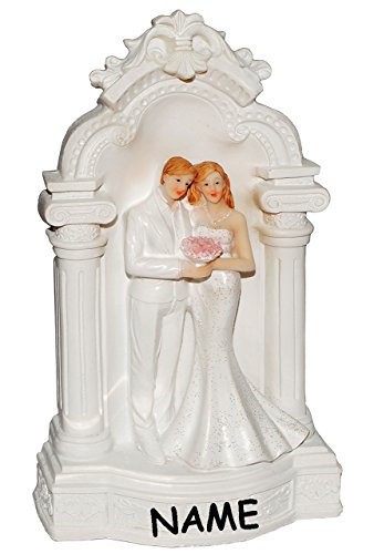 alles-meine.de GmbH XL Spardose - Pagode mit Frauen/Lesben - Brautpaar - Hochzeitsreise - incl. Name - Sparschwein - lesbisches Hochzeitspaar/Lesbenpaar - Lesbenhochzeit - st..