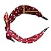 Qiabao Womens Red Polka Dot Bow Headband Wide Hair Band