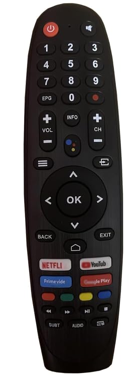 Remplacement Smart Tech telecommande pour telecommande Smart Tech TV 24HA20T3 32HA10T3 32HA10V3 43QA20V3 43UA10V3 43UA20T3 50UA10V3 50UA20T3 55QA20V3 （Pas de...