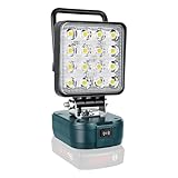RIGIDON Led Strahler Akku Lampe Für Bosch 18V (kein Akku), 4 Zoll 48W Kabellose Led Arbeitsleuchte, Baustrahler, Tragbares Flutlichter Baustellen Lampe, Scheinwerfer für Werkstatt, Camping, Garage