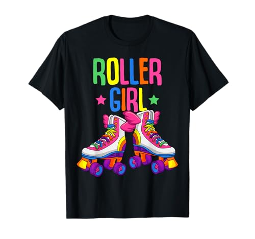 Roller Girl Rollschuhe Roller Skates Rollschuh Mädchen T-Shirt Roller Girl Rollschuhe Roller Skates Rollschuh Mädchen T-Shirt