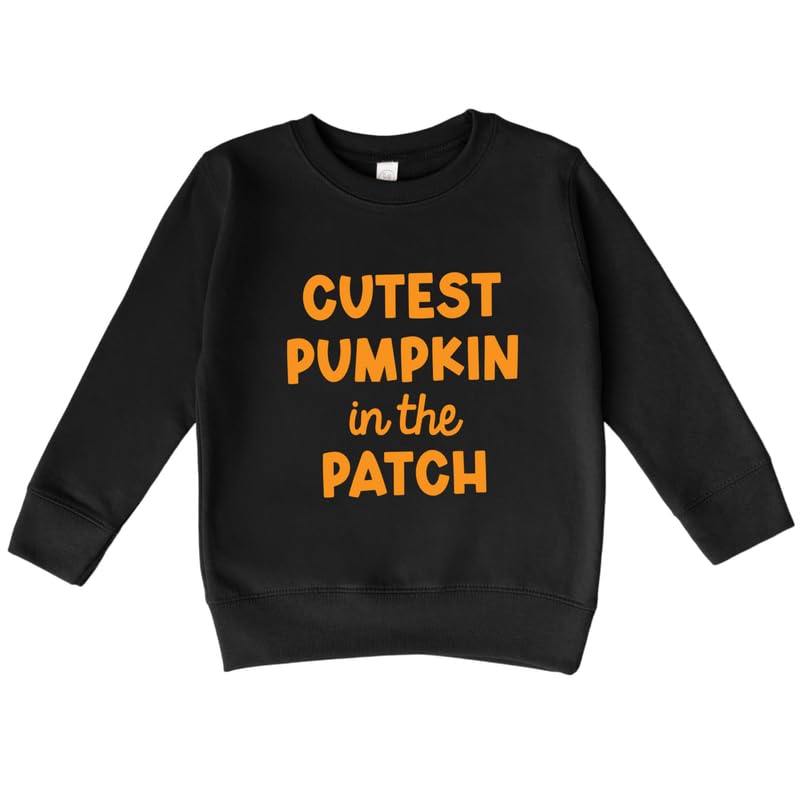 Bump and Beyond Designs Boys and Girls Halloween Sweatshirt, Cutest Pumpkin in The Patch