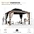 Amopatio 10' X 12' Hardtop Gazebo with Beige Finish - Weatherproof Aluminum Metal Structure Mimicking Solid Wood Grain & Color | Durable and Aesthetic Outdoor Patio Must-Have