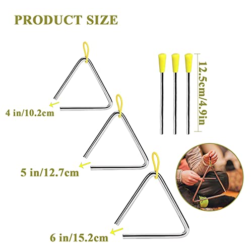 3 Piece Musical Triangular Instrument Set, Triangular Musical Instrument - Image 4