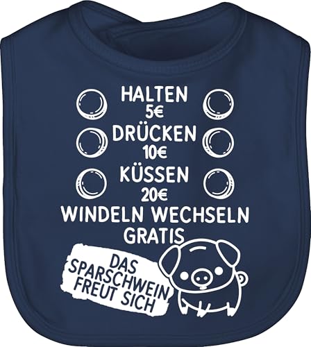 Baby Lätzchen - Sprüche - Preisliste mit Sparschwein - weiß - Unisize -...