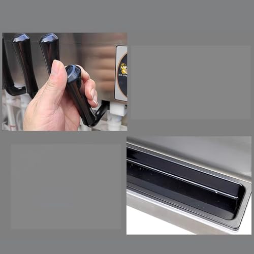 Hhaoran-9868 Eismaschine Transparenter Körper, vertikale kommerzielle Eismaschine, Milchtee-Shop, spezielle 3-Farben-Soft-Sweet-Cone-Eismaschine Tisch-Eismaschine, lustiges Küchengerät – Bild 5