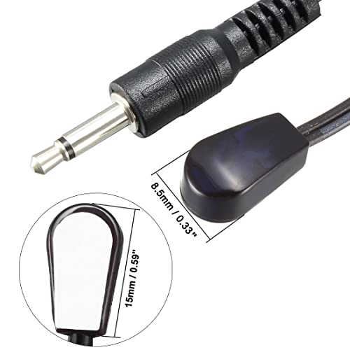 Uxcell Ir Infrared Emitter Extension Cable 4.9Ft Long 45 Degree Emission Angle 3.5Mm Jack Single Red Head 2Pcs #TOP2