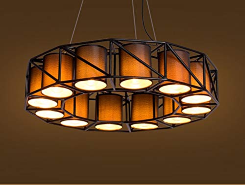 Lustre industriel vintage fer forgé pour applique murale salon et loft
