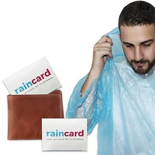 Image of Scholazs Pocket Size Disposable Raincoat for Men and Women for Travel Use | Easy to Carry Rain Card | Pocket Emergency Waterproof Rain Poncho | Rain Card Multicolour