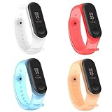 XIHAMA For Xiaomi Miband4 / Miband3 バンド ストラップ 半透明 スポーツ ベルト 交換用シリコン製 ブレスレット 全6色 (4pcs)
