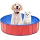 Hundepool, Hundepool für Kleine Hunde, Faltbar Hundepool, 60x20 cm Hunde Planschbecken, Planschbecken für Haustiere, PVC Hunde Pool, Katzenpool, Dog Sprinkler Pad, mit Rutschfestem Boden Ablassventil