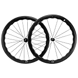 SUPERTEAM Carbon Wheelset 700C Tubeless Bike Wheel Wave Rim 45,50MM V Brake (50MM Depth)