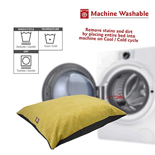 Image of Majestic Pet Rectangle Medium Dog Bed Washable - Non Slip Comfy Pet Bed - Dog Crate Bed Super Value Pillow Dog Bed - Dog Kennel Bed for Sleeping - Dog Bed Medium Breed 35 x 28 Inch - Villa Apple