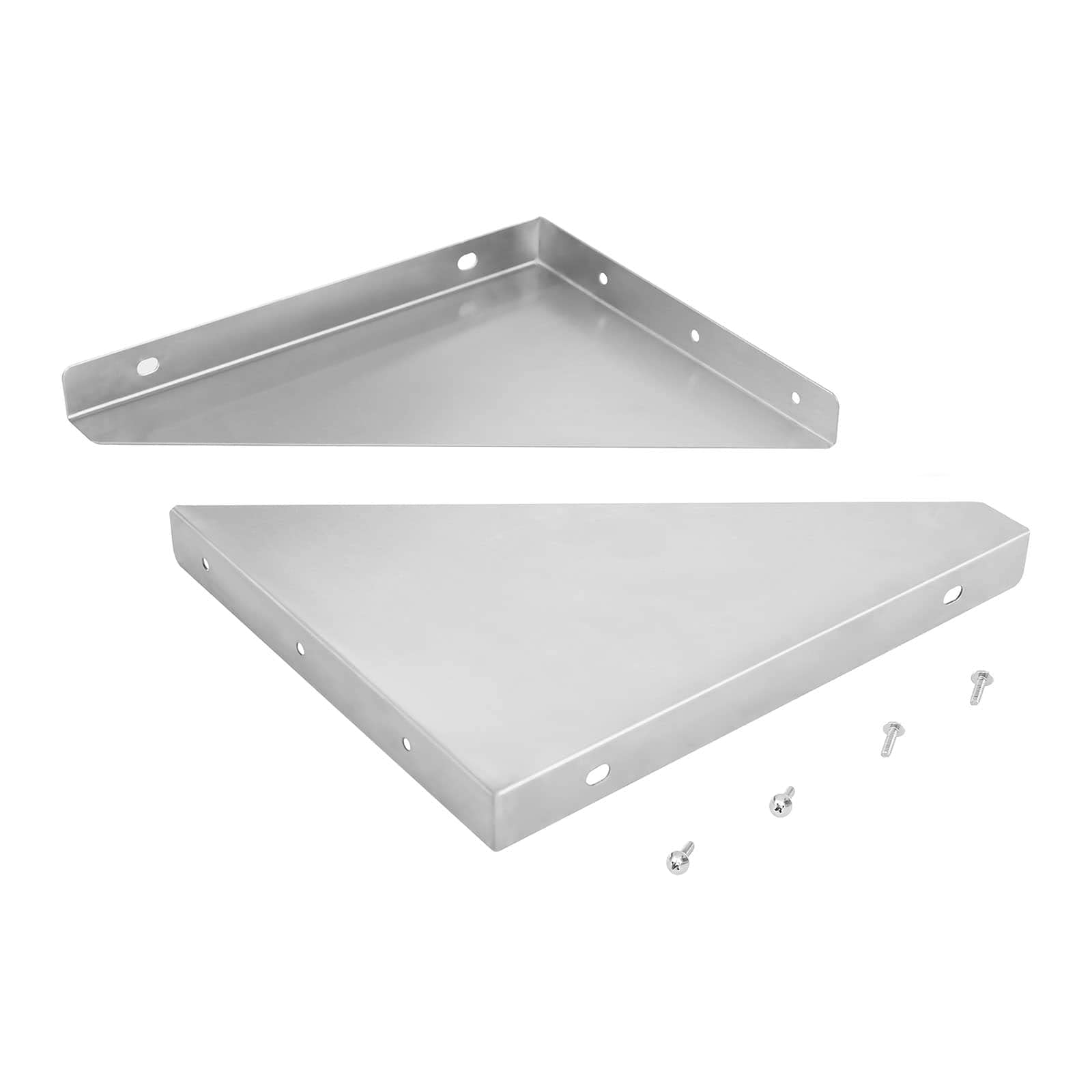 Royal Catering Étagère Murale Rangement Cuisine 2 Plateaux RCWR-120.2 (120 cm de Long, éléments pour Montage Mural, Design Moderne, INOX)