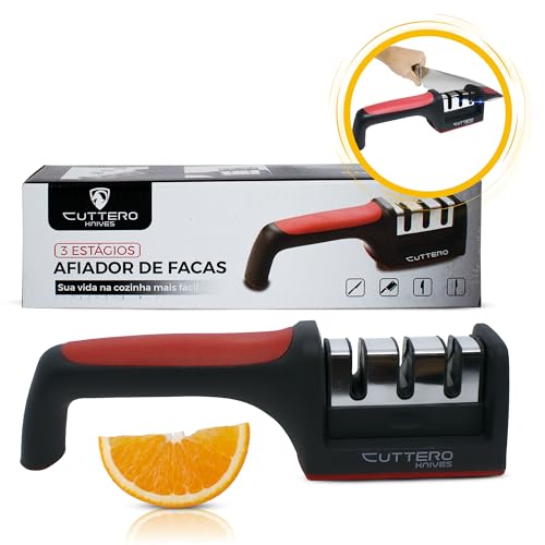 Afiador Amolador De Facas E Tesouras 3 em 1 Profissional, o melhor amolador de facas de cozinha que