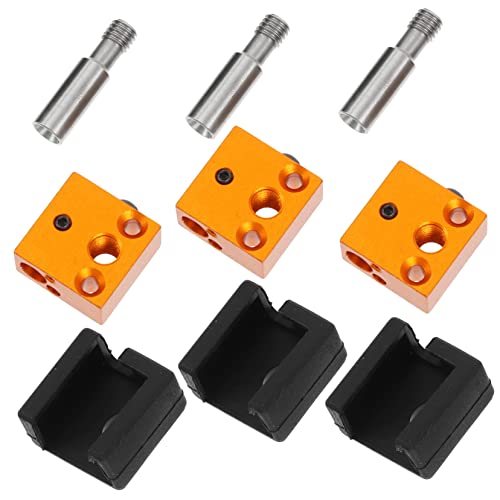 ULTECHNOVO Printer Heating Block Hot End Aluminum Block for Crs Printer Silicone Sock for Extruder