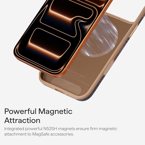 Image of pitaka for iPhone 17 Pro Max Case 6.9 inch, Refined Protection, Sunset | Premium Aramid Fiber, Seamless TPU Fusion, Camera Control Button, Compatible with MagSafe, Minimalist