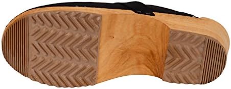 Vollsjö Men Clogs Made Of Wood And Leather/Suede, Slippers Wooden Shoes For Gentlemen, Comfortable House Footwear Wooden Mules, Casual Shoes, Home Slippers, Made In The EU, 14, Suede - Black | Image 3