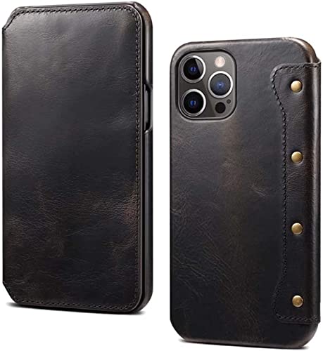 Étui à rabat iPhone 14 Pro Max étui portefeuille cuir antichoc 6.7 pouces
