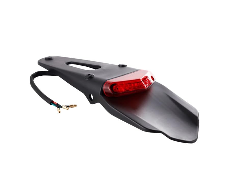 Aowbikes Rear Fender LED Brake Red Tail Light Lamp with Bracket for Off-Road Motorcycle Motocross Dirt Bike-image-14