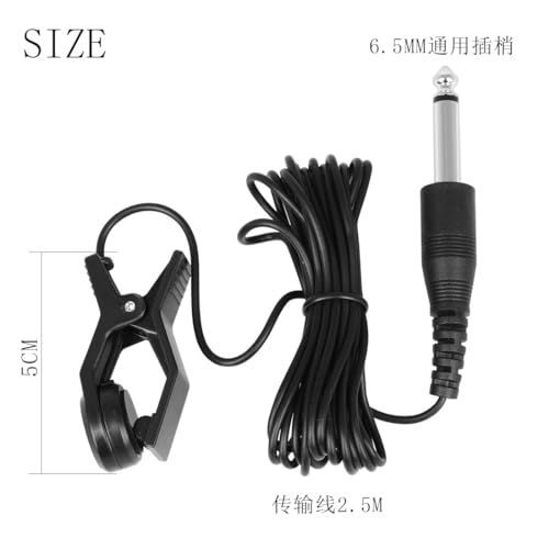 CCeCCe Guitar Pickups Clip-on Contact Microphone Vocal Pick Up Piezo Audio Transducer 1/4 Plug Cable Mic Pickup For Classical Acoustic Guitars Violin Mandolin Ukulele Tuner Sound Amplifier Speaker