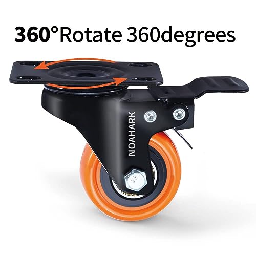 Image of NOAHARK 1.5 inch Furniture Caster Wheel | Heavy Duty upto 700lbs Castor Wheel | 360 Degree Rotating and Moving Caster Wheels Suitable for Sofa, Bed, Chairs, Tables, Cabinets etc (4, 1.5 Inch)