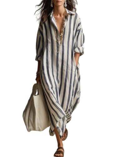Robe chemise rayée fluide pour dissimuler les rondeurs avec style et légèreté en été