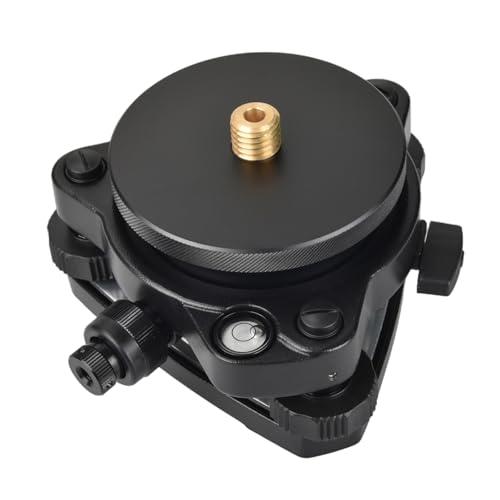 SingularXYZ Universal Tribrach/Base for GPS RTK and Total Station Prisms, Black Aluminum Alloy Construction, Durable, 5/8" x 11 Thread for Surveying Equipment