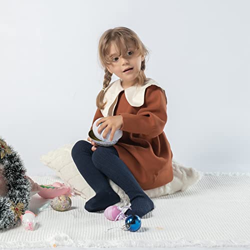 Image of Girls Tights Toddler Cable Knit Cotton Footed Seamless Dance Ballet Baby Girls' Leggings 3 /4 Pack