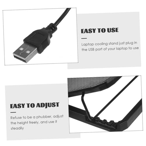Base refrigerante ajustable para laptop con puerto USB dual miniatura 3