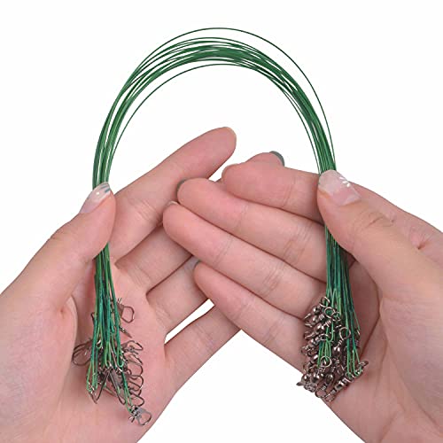 Juego de 60 cables líderes para pesca acero inoxidable 40 lbs miniatura 5