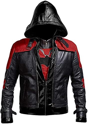 Arkham Knight Black Hooded Men Vest and Jacket 2 in 1 - New Casual Mens Lightweight Jacket (as1, alpha, m, regular, regular, Arkham Black Jacket)