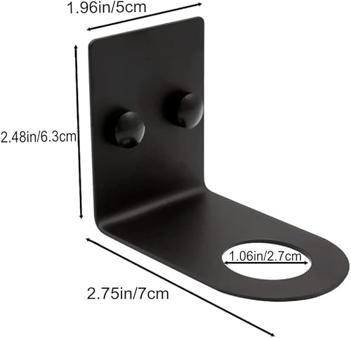 Miniatura 2 de BiJun Soporte dispensador de botellas de jabón montado en la pared, soporte dispensador de botellas de mano para colgar champú, estante de pie,