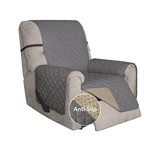 Issuntex Super Anti-Slip Recliner Couch Covers For Living Room, Water Resistant Sofa Cover Quilted Sofa Slipcover Furniture Protectors For Dogs, Pets, Kids (Recliner, Gray) #TOP11