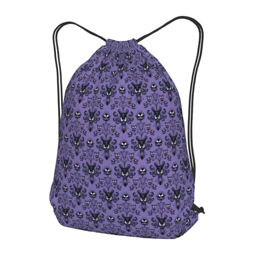 Haunted Mansion String Drawstring Backpack Cinch Bag Polyester Sackpack For Beach Picnic Outing3
