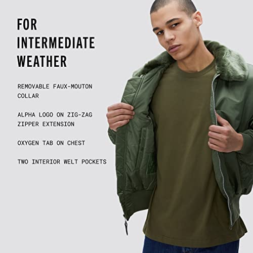 Image of Alpha Industries Men's B-15 Flight Jacket (S, Sage)