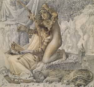 Peinture à l'huile de Simeon Solomon Babylon Hath Been a Golden Cup pour vibrer au rythme de l'art