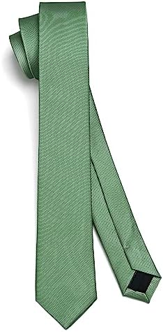 HISDERN Skinny Tie Solid Color 6cm Slim Ties for Men Wedding Classic Formal Business Necktie