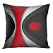 Emvency Throw Pillow Cover In Modern Abstract Style Decorative Pillow Case Red Home Decor Square 18 x 18 Inch Cushion Pillowcase