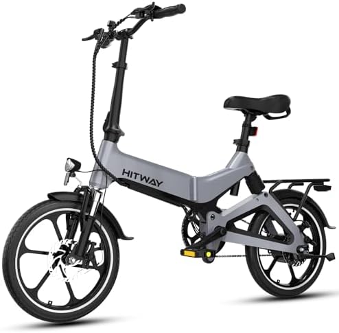 HITWAY 16" Bicicleta eléctrica, E Bike 250W Plegable eléctrica, c...