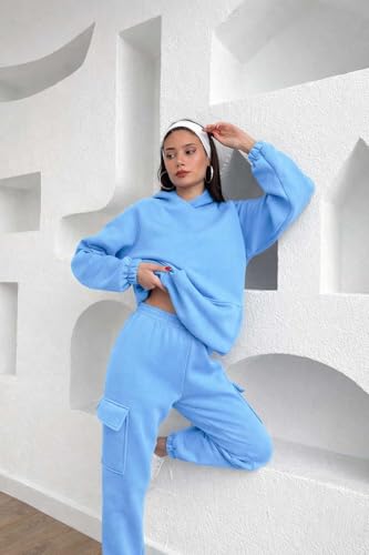 Image of KOTTY Women's Fleece Tracksuit | Comfortable Winter Coordset with Joggers & Hoodie | Soft Workout Wear for Walking, Trekking & Gym