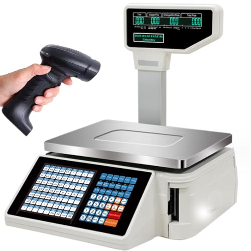 Báscula Digital Comercial con Impresora y Pistola miniatura 1