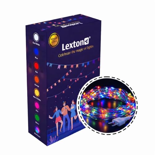 Image of Lexton 10M LED Copper String Light with 8 Modes - Multicolor, Plug Sourced