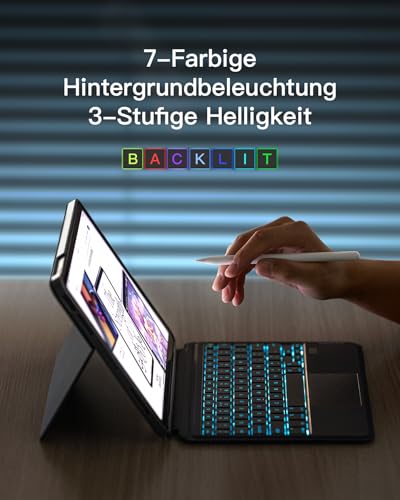 Inateck Hülle mit Tastatur iPad 11(A16)/10. Gen, abnehmbar – Ansicht 7