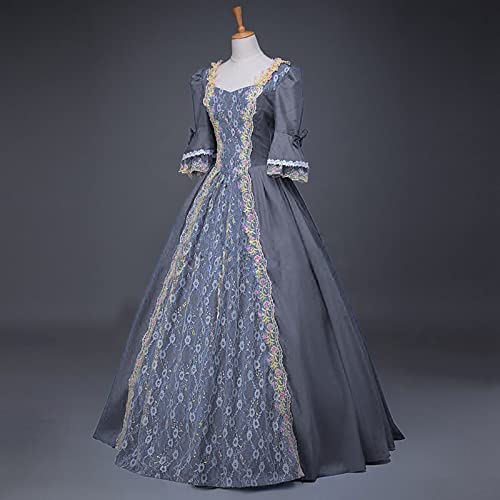 Bilqis Victorian Dress for Women 1800s Medieval Renaissance Dress Cocktail Party Ball Gown Corset Flare Sleeve Vintage Dress Early - Thumbnail 3