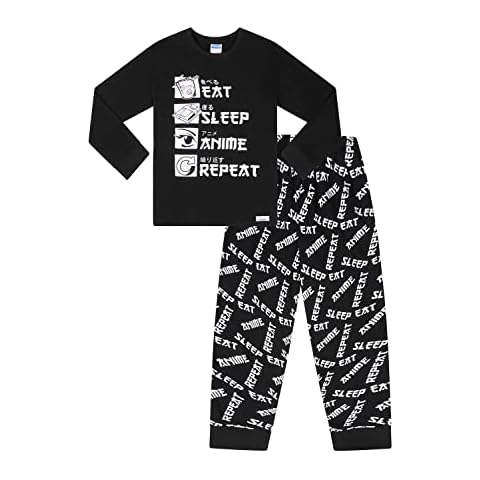 Eat Sleep Anime Repeat Pyjama Set for Kids Cover